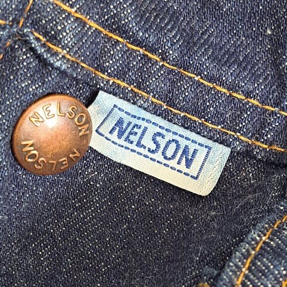 Nelson Men's Blue Denim Vintage Trucker Jacket Sherpa Lined Snap Closure Sz 42 - Picture 8 of 8